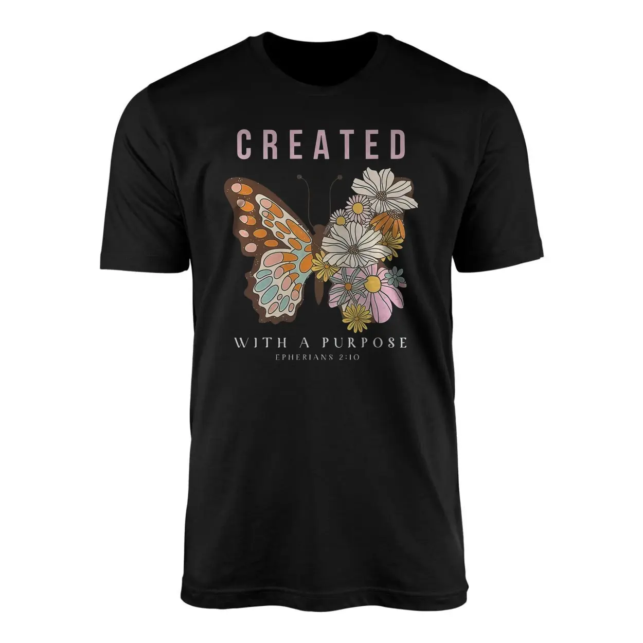 Created With a Purpose Butterfly Bible Verse T Shirt 1 1.jpg