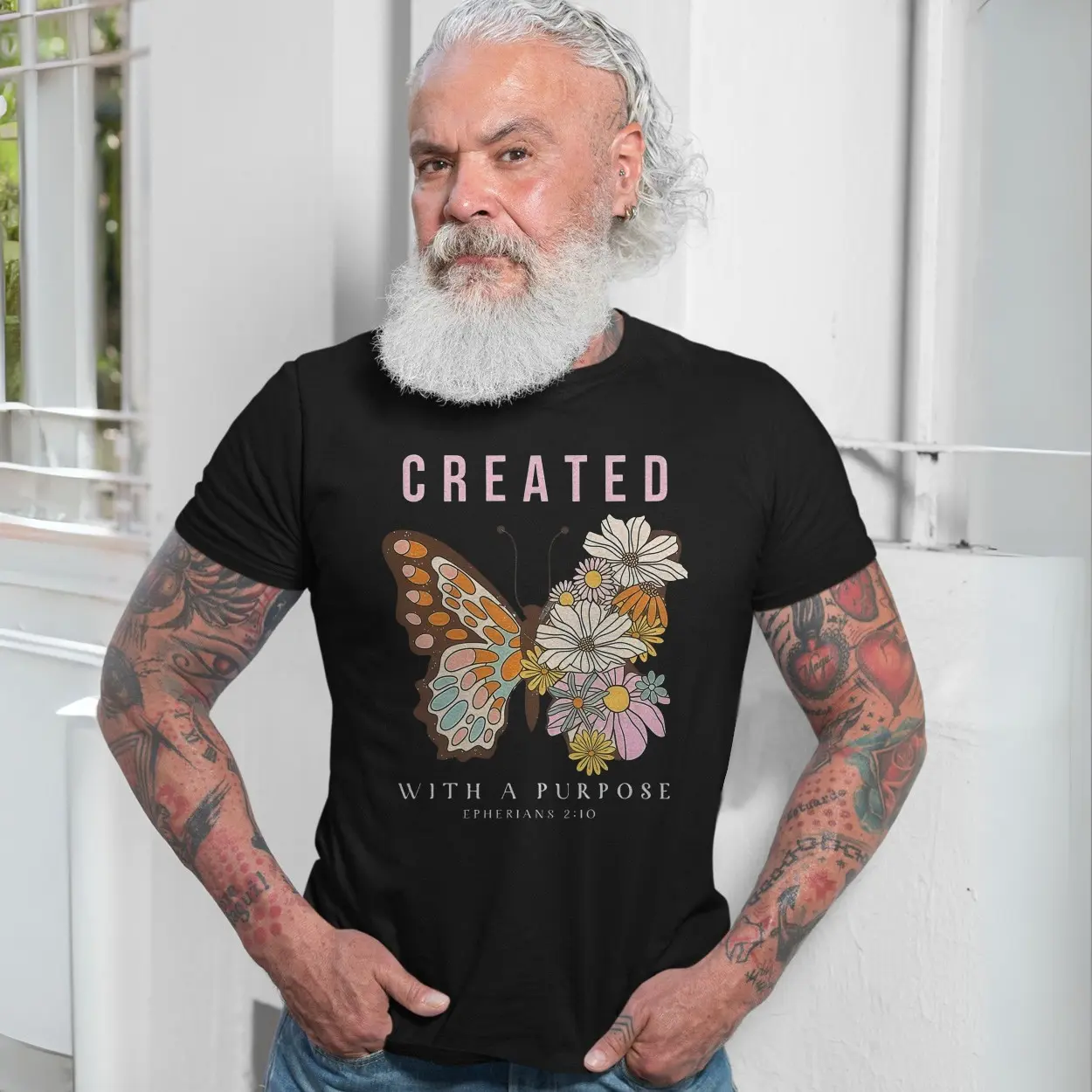 Created With a Purpose Butterfly Bible Verse T Shirt 7 1.jpg