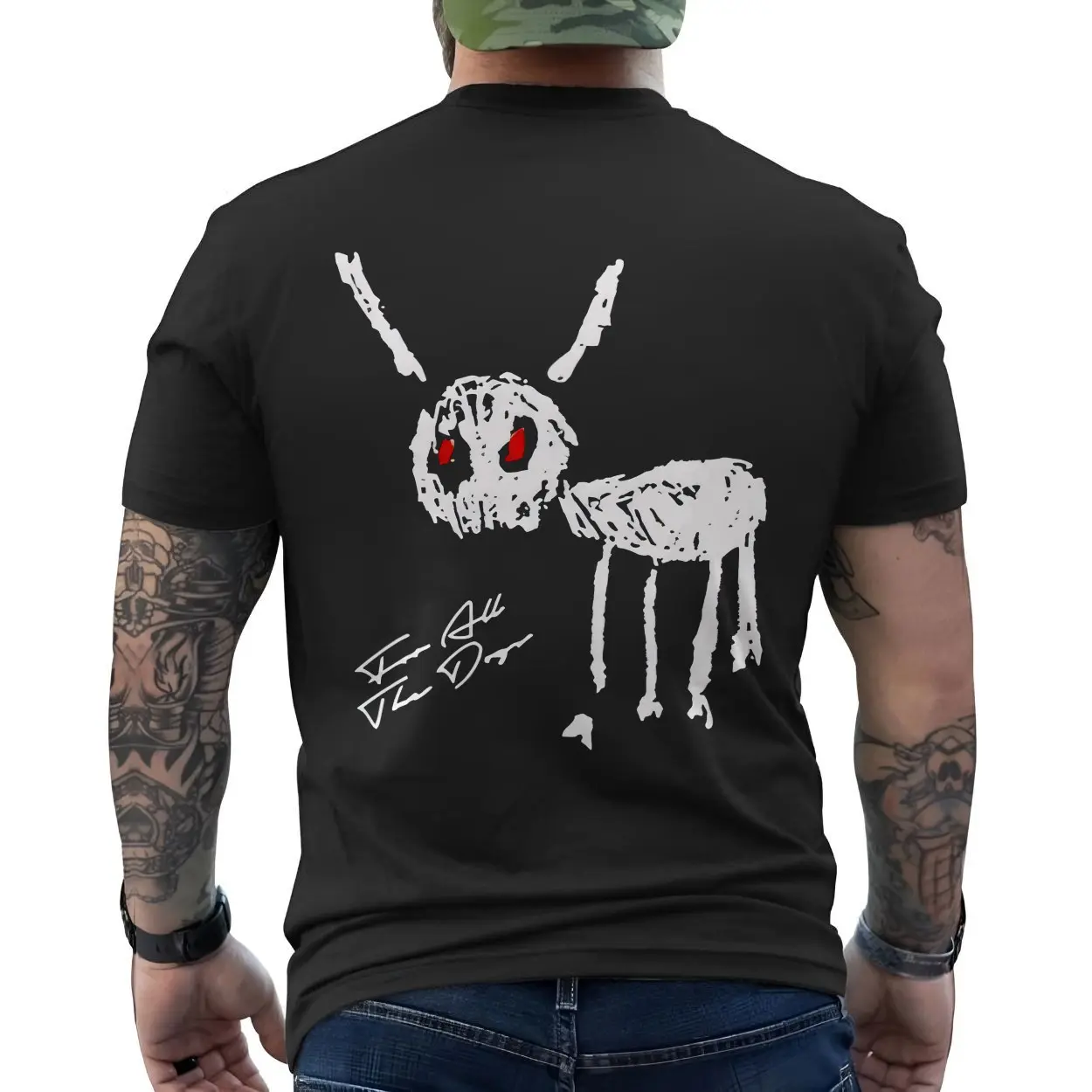 Creepy Skeleton Dog Red Eyes Horror Art T-Shirt 6 Creepy Skeleton Dog Red Eyes Horror Art T Shirt 6 1.jpg