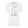 Cute Elephant Mom and Baby with Heart Balloons T Shirt 1 1.jpg