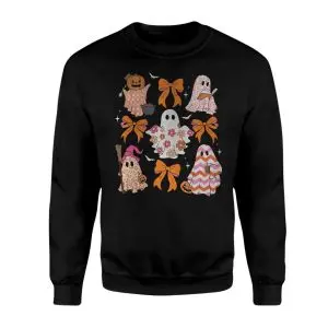 Cute Girly Ghosts with Bows Halloween T-Shirt 9 Cute Girly Ghosts with Bows Halloween T Shirt 3 1.jpg
