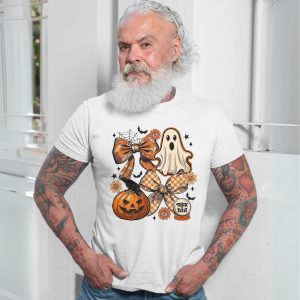 Cute Halloween Ghost Pumpkin and Bows Trick or Treat T shirt 7 1.jpg