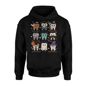 Cute Halloween Tooth Characters Dental Assistant T Shirt 2 1.jpg