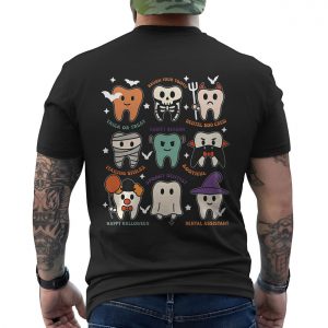 Cute Halloween Tooth Characters Dental Assistant T Shirt 6 1.jpg