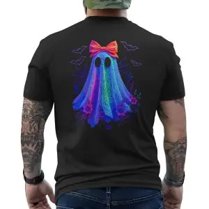 Cute Rainbow Ghost with Bow Funny Halloween T-Shirt 12 Cute Rainbow Ghost with Bow Funny Halloween T Shirt 6 1.jpg