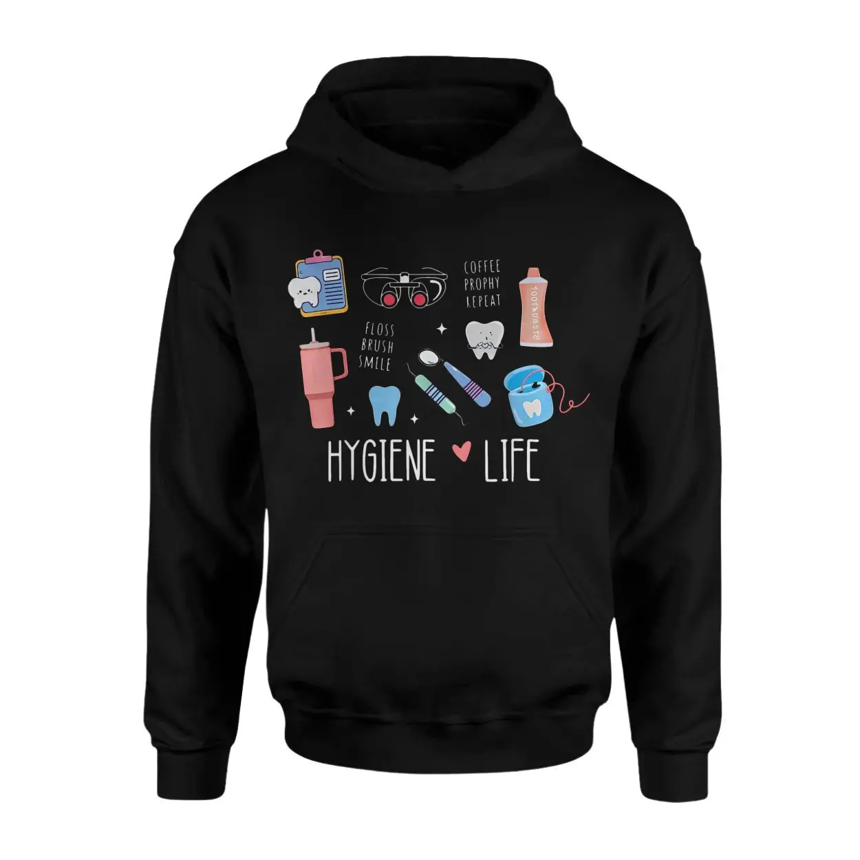 Dental Hygiene Life Toothbrush Floss Coffee Smile T Shirt 2 1.jpg