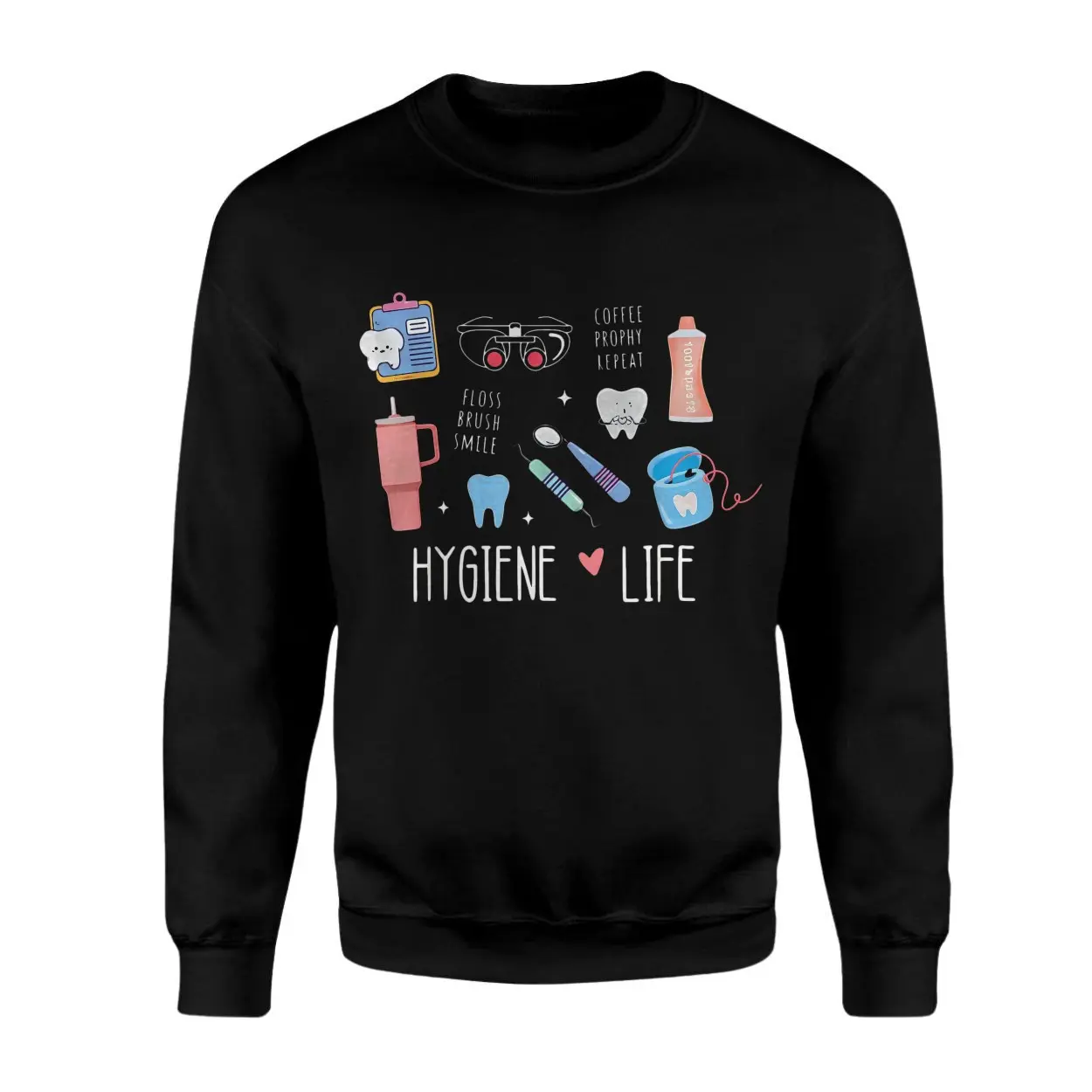 Dental Hygiene Life Toothbrush Floss Coffee Smile T Shirt 3 1.jpg