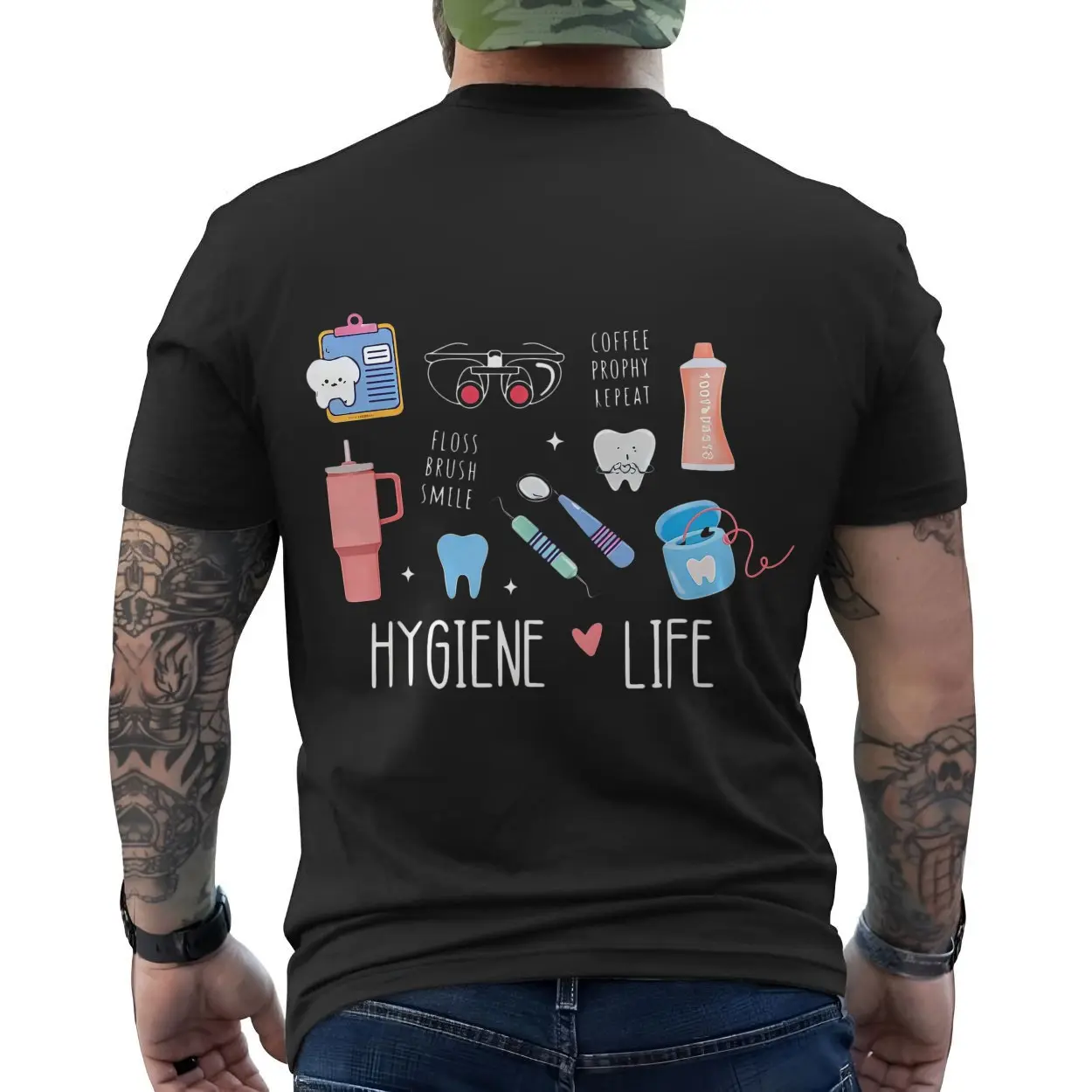 Dental Hygiene Life Toothbrush Floss Coffee Smile T Shirt 6 1.jpg