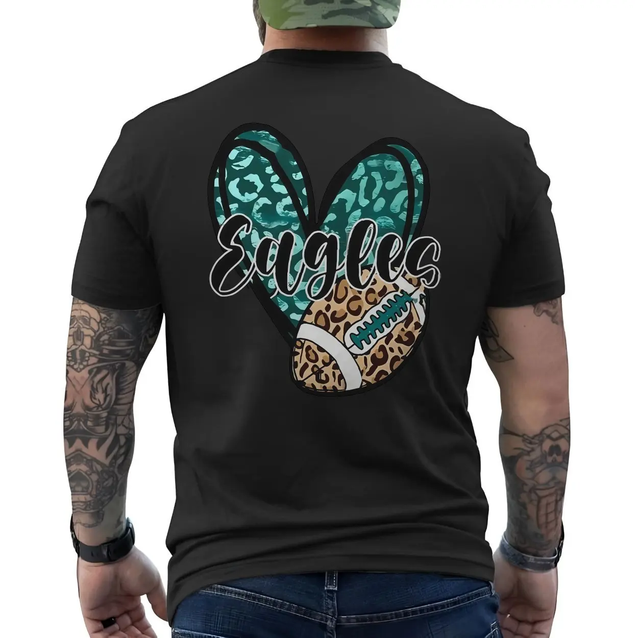 Eagles Leopard Print Football Heart T shirt 6 1.jpg