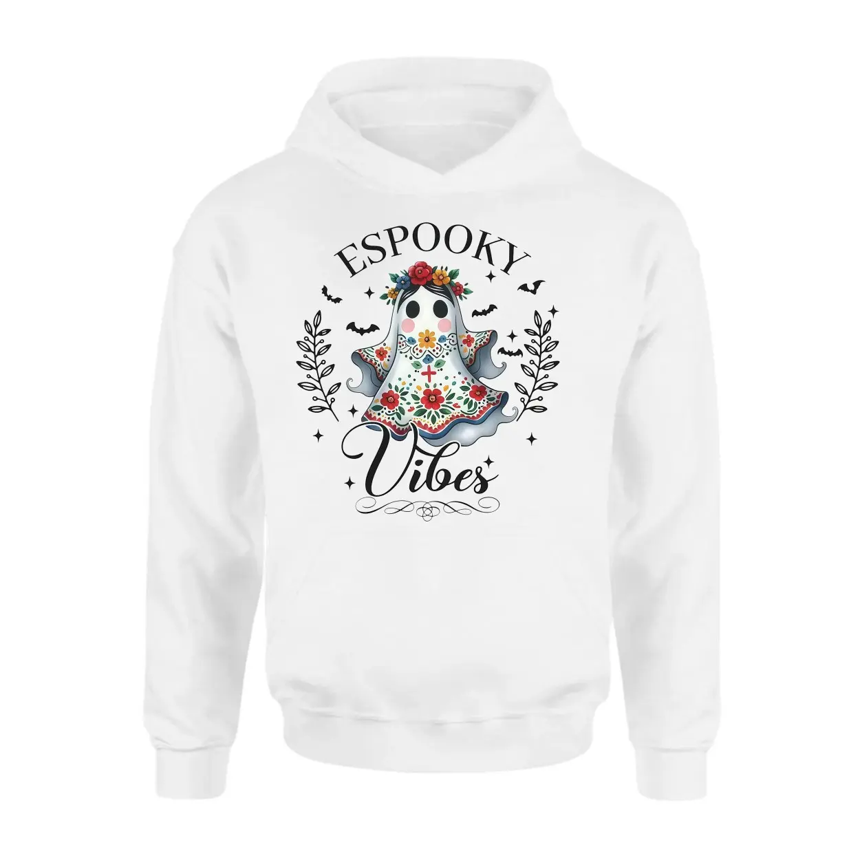 Espooky Vibes Cute Floral Ghost Halloween T-Shirt 2 Espooky Vibes Cute Floral Ghost Halloween T Shirt 2 1.jpg