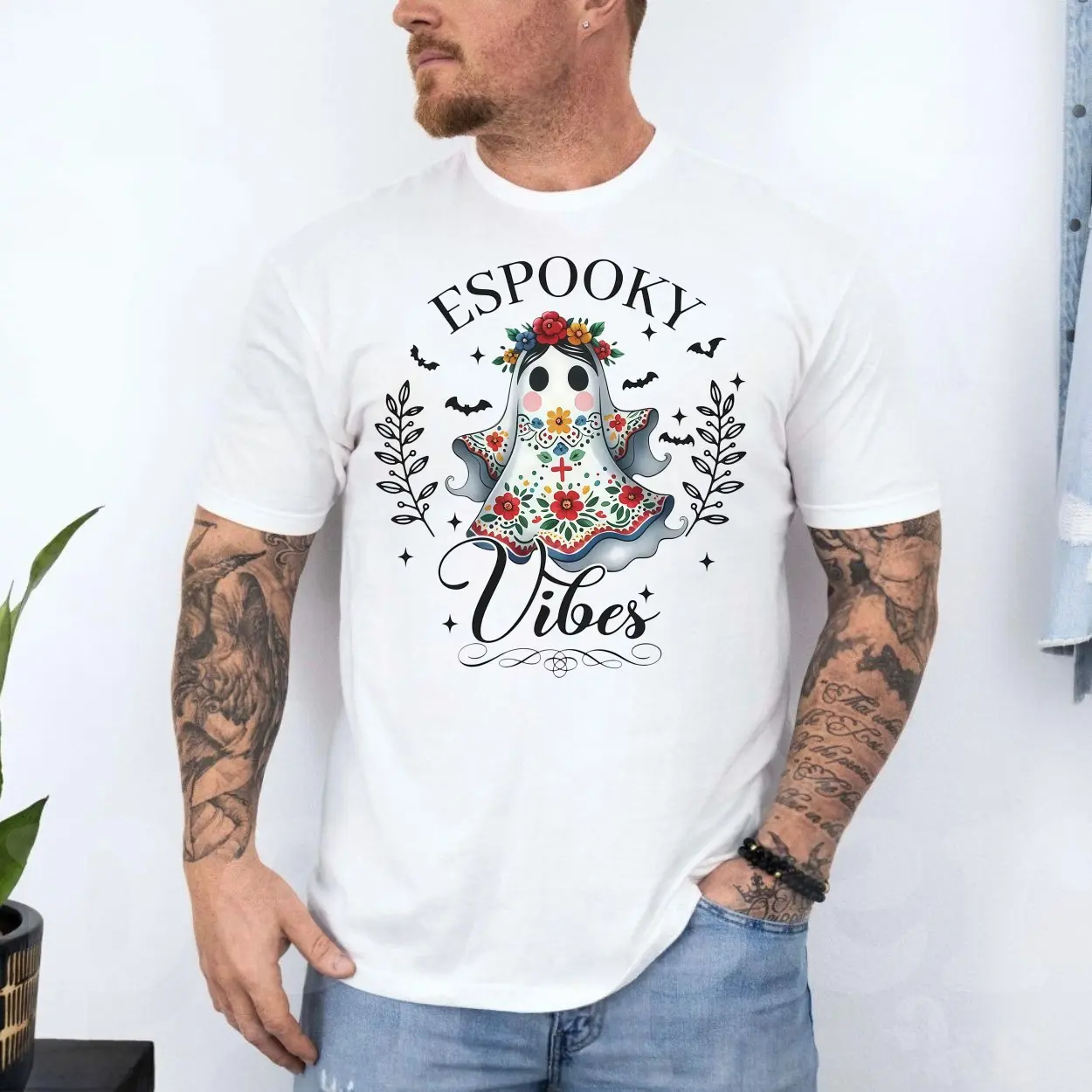 Espooky Vibes Cute Floral Ghost Halloween T-Shirt 4 Espooky Vibes Cute Floral Ghost Halloween T Shirt 4 1.jpg