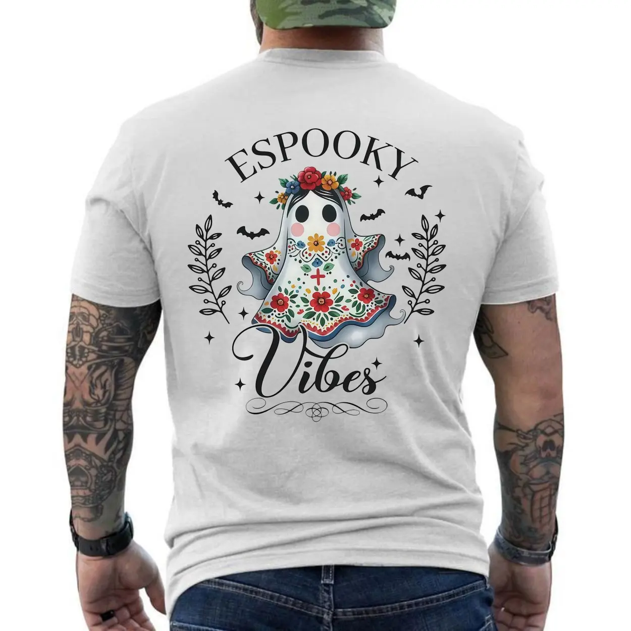 Espooky Vibes Cute Floral Ghost Halloween T-Shirt 6 Espooky Vibes Cute Floral Ghost Halloween T Shirt 6 1.jpg