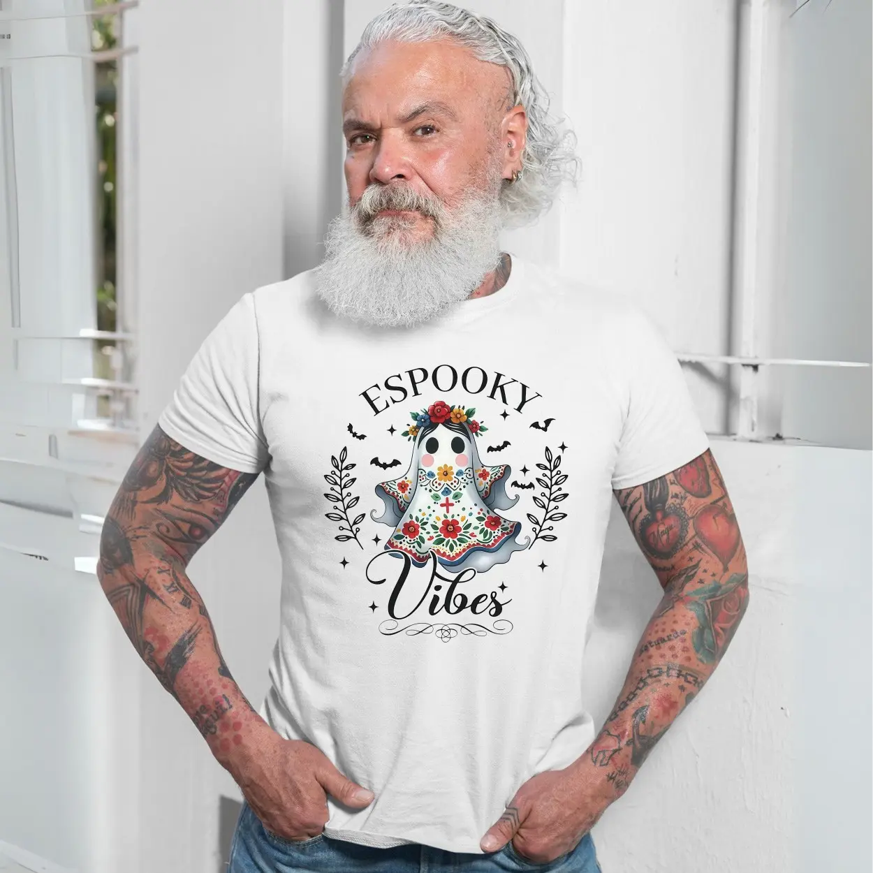 Espooky Vibes Cute Floral Ghost Halloween T-Shirt 7 Espooky Vibes Cute Floral Ghost Halloween T Shirt 7 1.jpg