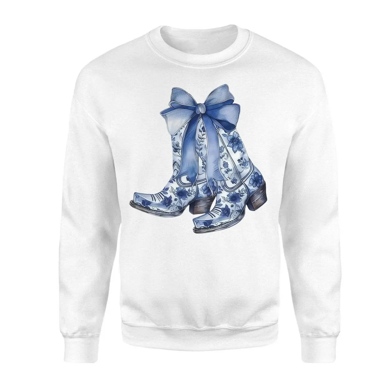 Floral2BCowboy2BBoots2Bwith2BBow2BWestern2BGraphic2BT Shirt2B3 ZZQQH 1.jpg