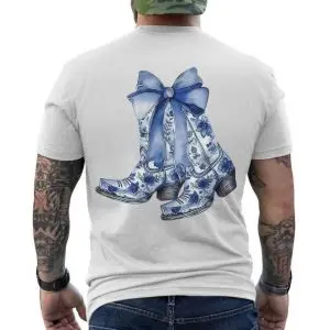 Floral Cowboy Boots with Bow Western Graphic T-Shirt 12 Floral2BCowboy2BBoots2Bwith2BBow2BWestern2BGraphic2BT Shirt2B6 NSExB 1.jpg