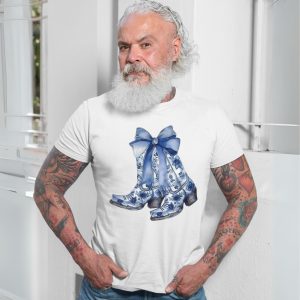Floral2BCowboy2BBoots2Bwith2BBow2BWestern2BGraphic2BT Shirt2B7 hfZA7 1.jpg