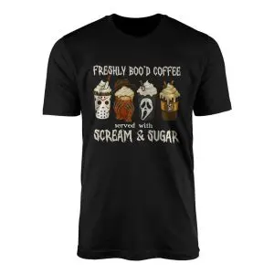 Freshly Boo’d Coffee Scream and Sugar Halloween T-Shirt