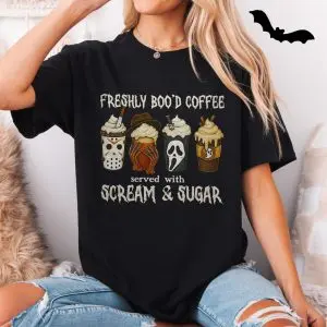 Freshly Boo’d Coffee Scream and Sugar Halloween T-Shirt 11 Freshly Bood Coffee Scream and Sugar Halloween T Shirt 5 1.jpg