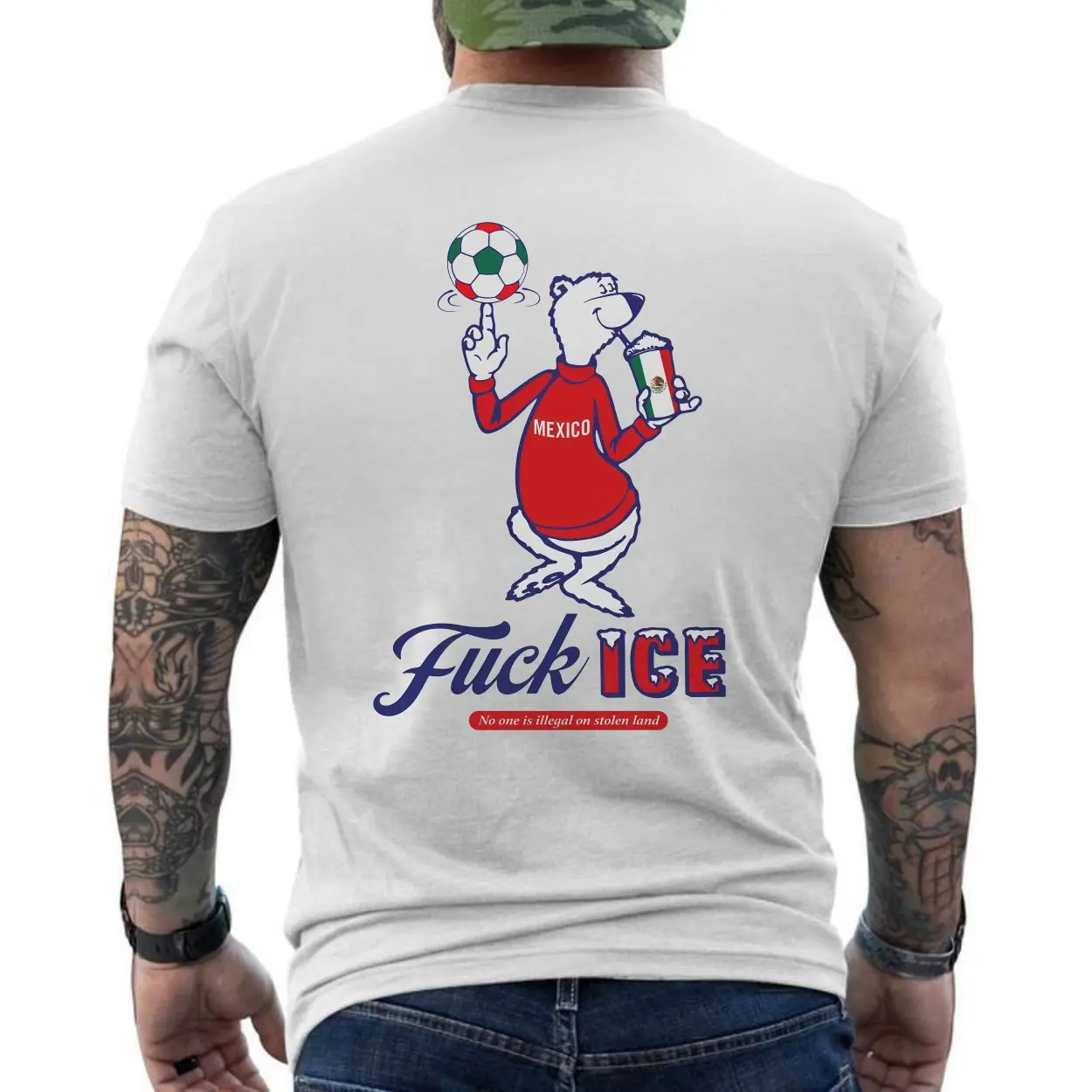 Fuck ICE No One Is Illegal Polar Bear Mexico T Shirt 6 1.jpg