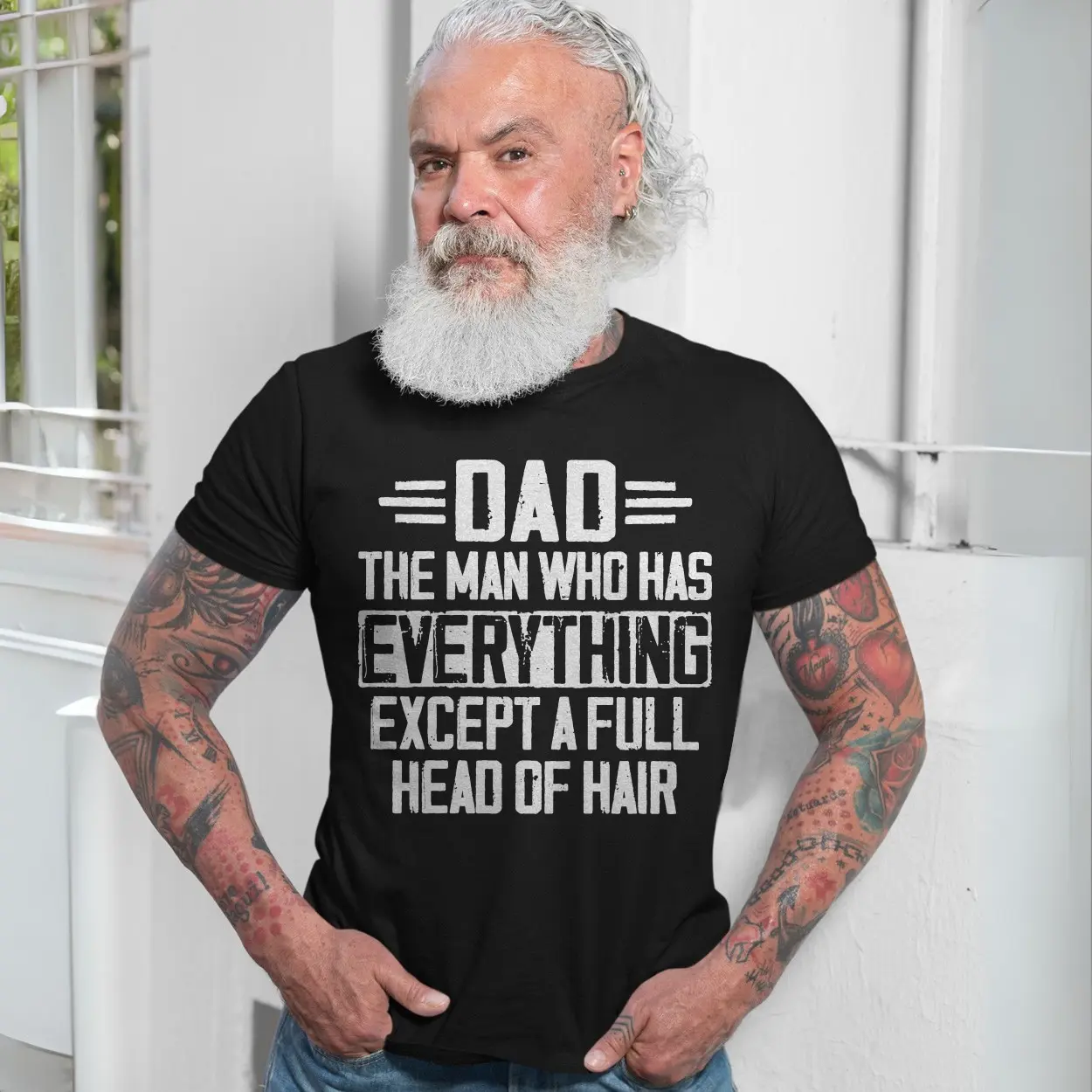 Funny Bald Dad The Man With Everything T-Shirt 7 Funny Bald Dad The Man With Everything T Shirt 7 1.jpg
