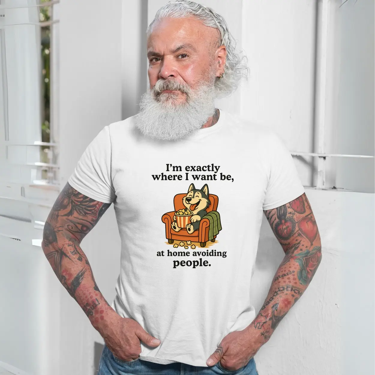 Funny Dog At Home Avoiding People Introvert T shirt 7 1.jpg