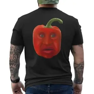 Funny Human Face Bell Pepper T-Shirt 12 Funny Human Face Bell Pepper T Shirt 6 1.jpg