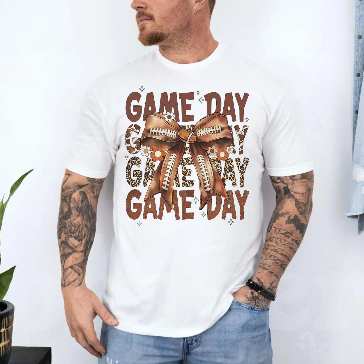 Game Day Football Bow Leopard Print T Shirt 4 1.jpg
