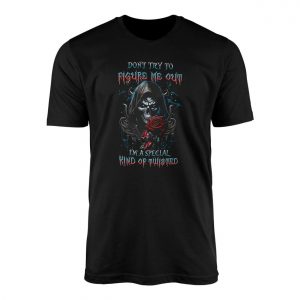 Grim Reaper Skull with Red Rose Gothic Graphic T Shirt 1 1 1.jpg