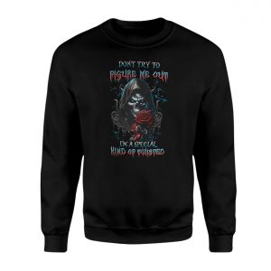 Grim Reaper Skull with Red Rose Gothic Graphic T Shirt 3 1 1.jpg