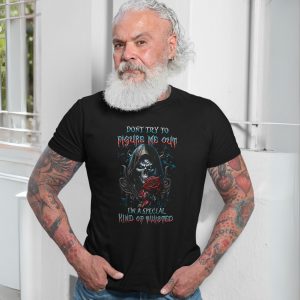 Grim Reaper Skull with Red Rose Gothic Graphic T Shirt 7 1.jpg