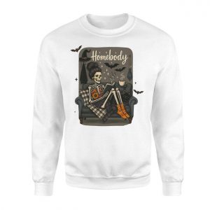 Homebody Skeleton Cozy Halloween T Shirt 3 1.jpg