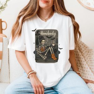 Homebody Skeleton Cozy Halloween T Shirt 5 1.jpg