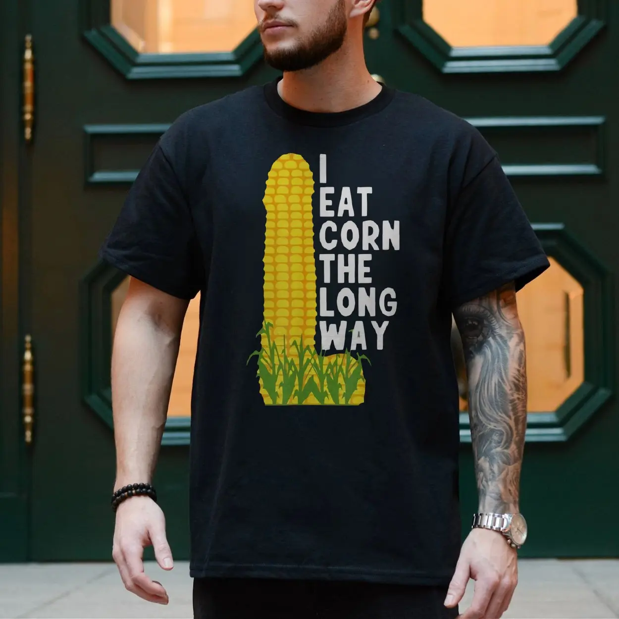 I Eat Corn the Long Way T Shirt Funny Corn Humor Tee 4 1.jpg