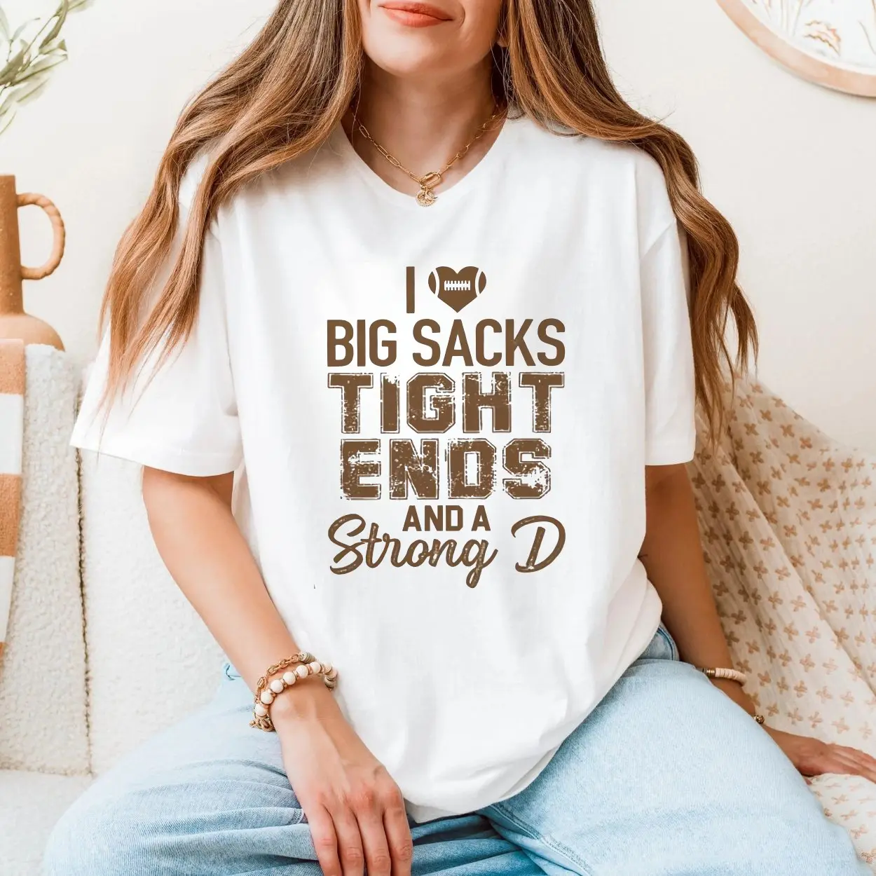 I Love Big Sacks Tight Ends and a Strong D Football T Shirt 5 1.jpg