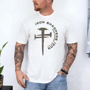 Iron Sharpens Iron Cross Nails Christian Graphic T Shirt 4 1.jpg