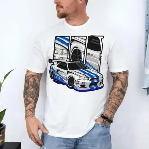 JDM Nissan Skyline GTR R34 Blue Stripes Racing Car T-Shirt 10 JDM Nissan Skyline GTR R34 Blue Stripes Racing Car T Shirt 4 1.jpg