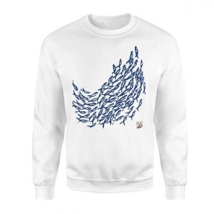 Japanese Art Inspired School of Fish Graphic T Shirt 3 1.jpg
