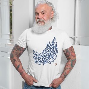 Japanese Art Inspired School of Fish Graphic T Shirt 7 1.jpg