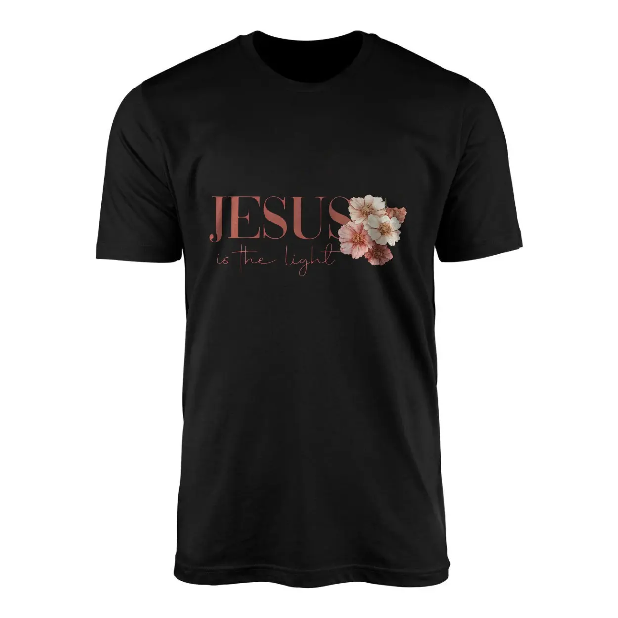 Jesus Is the Light Christian Floral Faith T Shirt 1 1.jpg