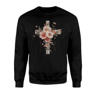 Jesus Is the Light Christian Floral Graphic T Shirt 3 1.jpg