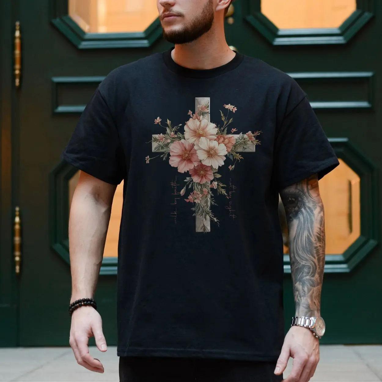 Jesus Is the Light Christian Floral Graphic T-Shirt 4 Jesus Is the Light Christian Floral Graphic T Shirt 4 1.jpg