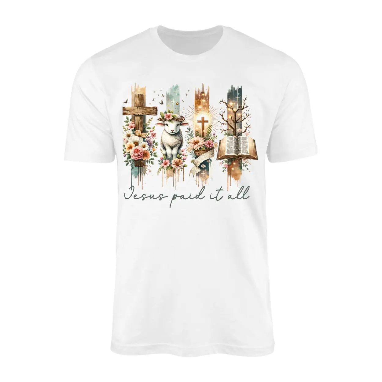 Jesus Paid It All Christian Cross Lamb Bible Verse T-Shirt 1 Jesus Paid It All Christian Cross Lamb Bible Verse T Shirt 1 1.jpg