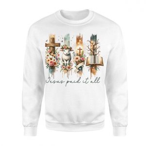 Jesus Paid It All Christian Cross Lamb Bible Verse T Shirt 3 1.jpg