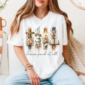 Jesus Paid It All Christian Cross Lamb Bible Verse T-Shirt 11 Jesus Paid It All Christian Cross Lamb Bible Verse T Shirt 5 1.jpg