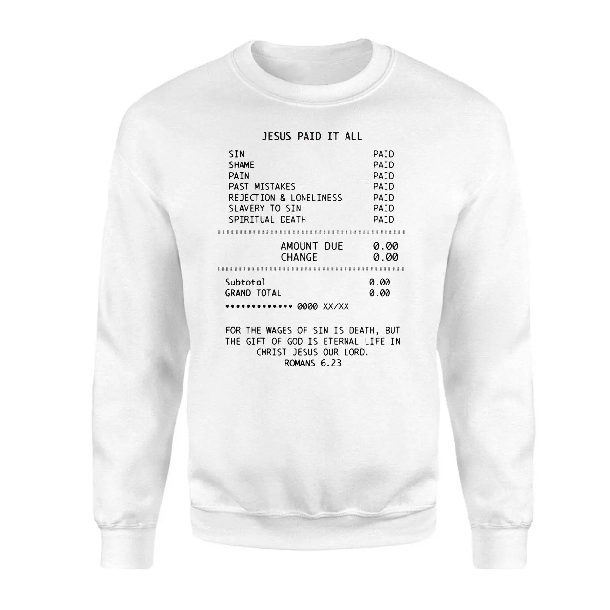 Jesus Paid It All Christian Receipt Bible Verse T Shirt 3 1.jpg