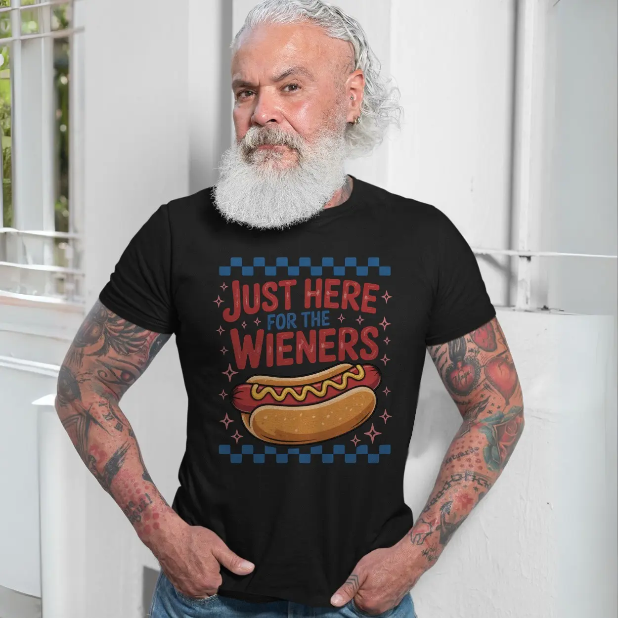 Just Here for the Wieners Hot Dog Funny T Shirt 7 1.jpg
