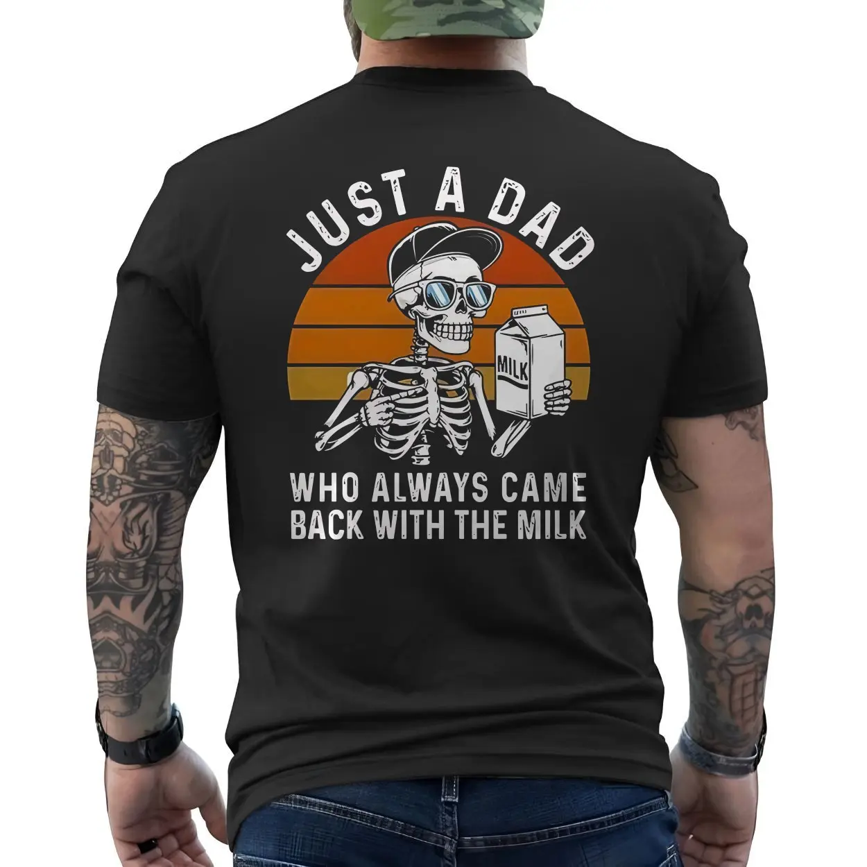 Just a Dad Who Came Back With the Milk Funny T Shirt 6 1.jpg