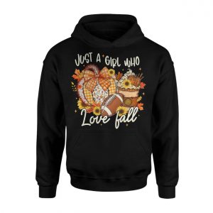 Just a Girl Who Loves Fall Pumpkin Coffee Football T Shirt 2 1.jpg