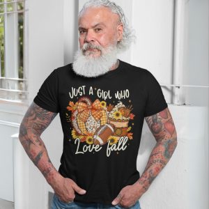 Just a Girl Who Loves Fall Pumpkin Coffee Football T Shirt 7 1.jpg