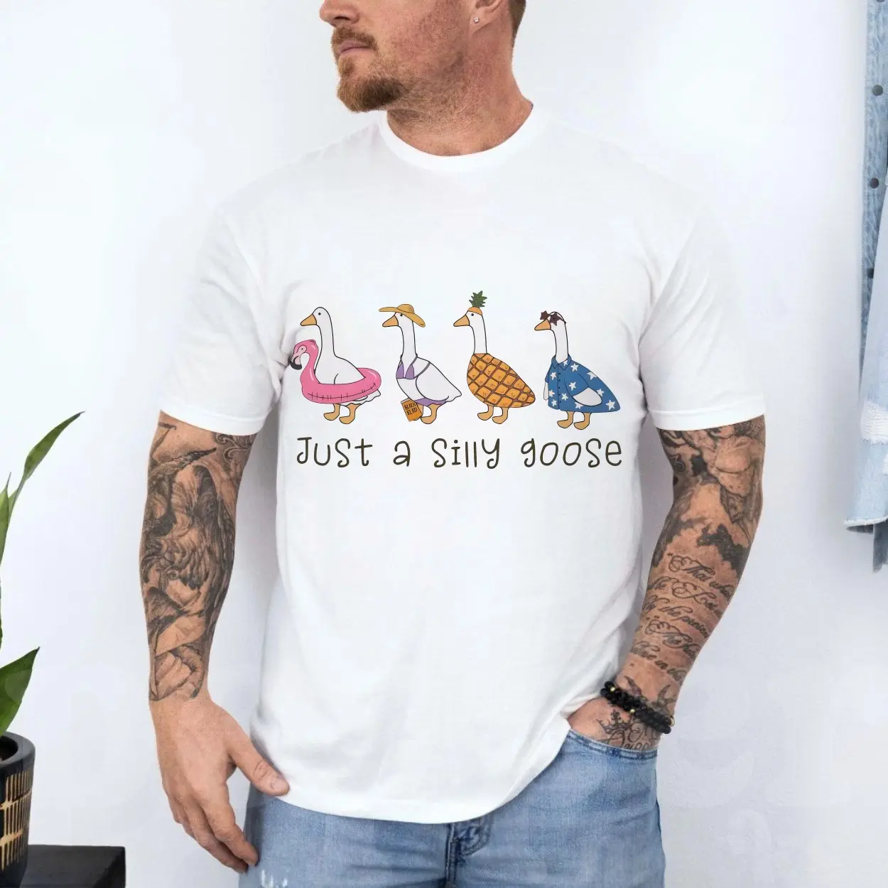 Just a Silly Goose Funny Animal Graphic T-Shirt 4 Just2Ba2BSilly2BGoose2BFunny2BAnimal2BGraphic2BT Shirt2B4 DXVja 1.jpg